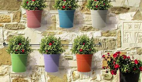 Pots de fleurs pour balcon, jardinières, balustrades 5L ou