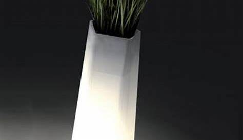 Pot de fleurs lumineux Rock Garden Grand Modèle blanc Qui