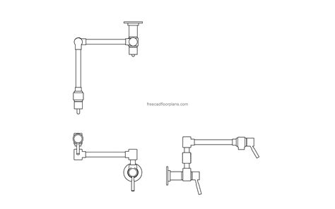 Pot Filler Faucet Cad Block