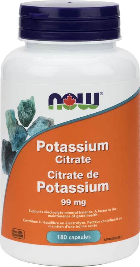 NOW Potassium Citrate 99 mg Supplement First