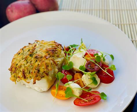 Potato Halibut Crusted