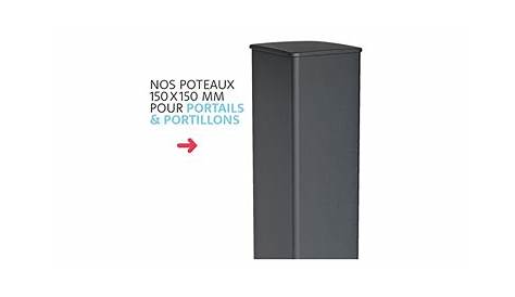 Poteau Aluminium Portail 200x200 , Pilier De PVC
