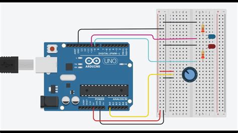 Potentiometer Led Arduino Tinkercad