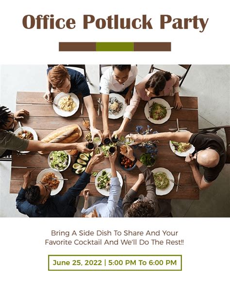 Potluck Flyer Template Free Of E Out to Our Cultural Potluck This