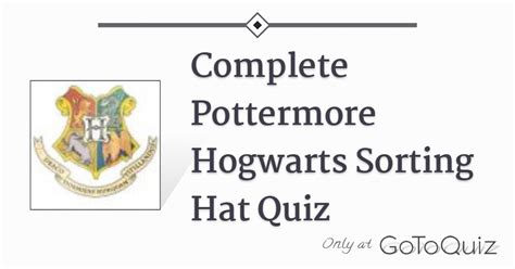 pottermore sorting hat quiz