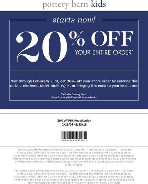 Everything You Need To Know About Pottery Barn Kids Coupon Codes
