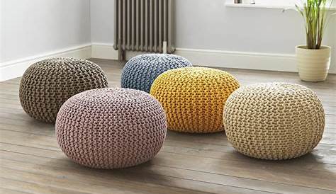 Pouffe Stool Argos Buy Home Cotton Knitted Pod Footstool Charcoal