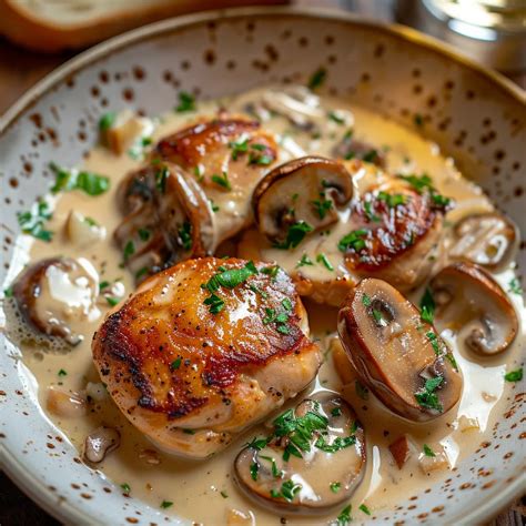 Poulet aux champignons