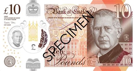 pound notes with king charles