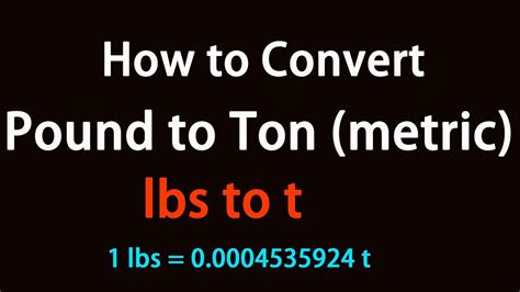 Convert Pounds to Metric Tons: A Quick Conversion Guide