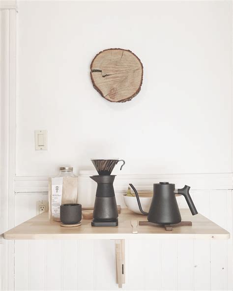 Pour over coffee station made from 100yr old barn wood!