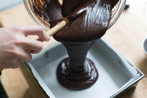 Image of Pouring Brownie Batter into Baking Pan