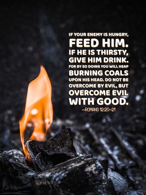 pouring coals on head bible verse