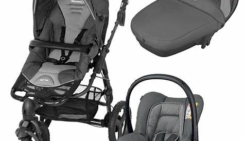 Poussette Bebe Confort High Trek Trio 3 Roues Black/grey De Sur