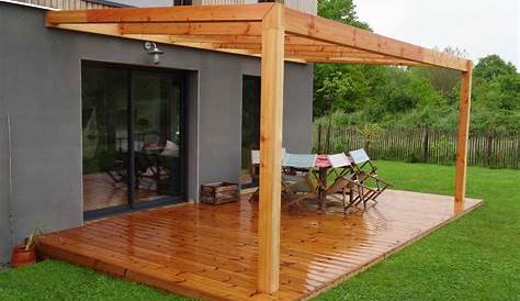 Poutre Bois Pour Pergola Terrasse En Et étagères Murales Dans Une