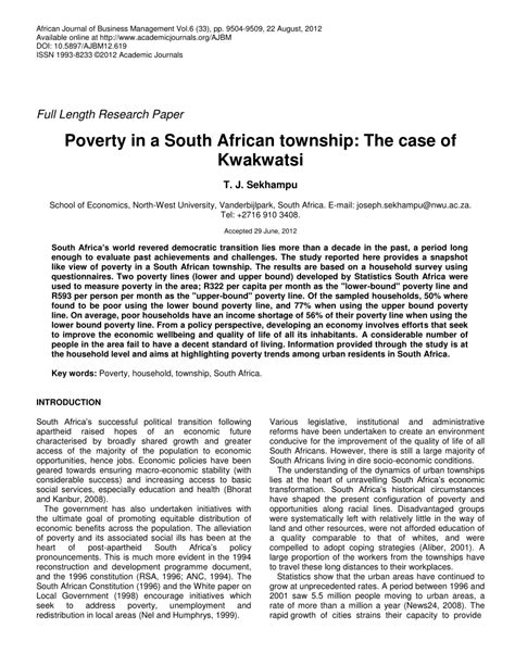poverty in south africa pdf