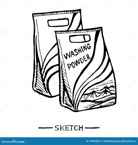 Powder Detergent Drawing