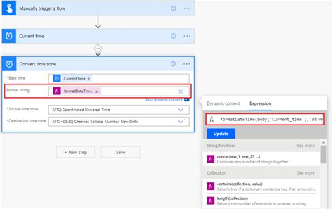 power automate convert time format