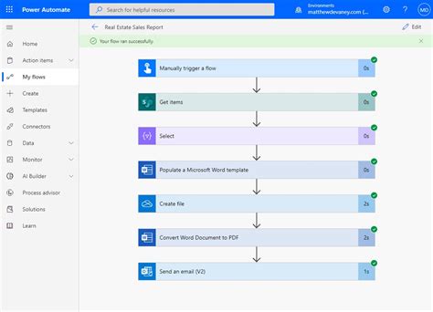 power automate create word document from html