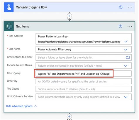 Power Automate Filter Query Examples