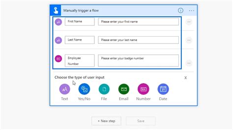 Power Automate Input Types