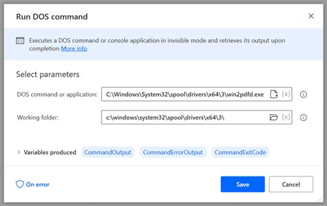 power automate run command line