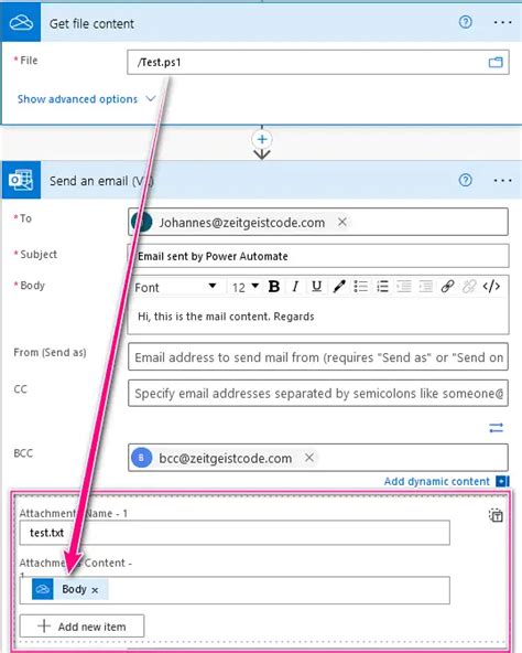 power automate send email to multiple recipients with attachment