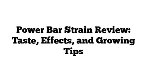 Power Bar Strain