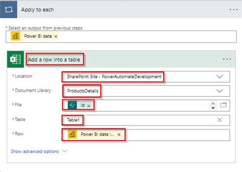 power bi power automate export to excel