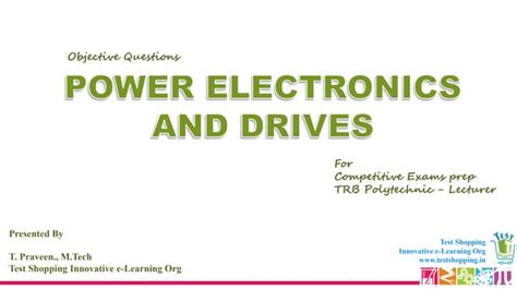 Power Electronics And Drives Objective Questions And Answers