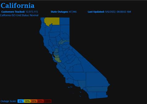 power outage in california today