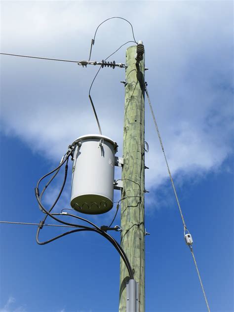 power pole with transformer