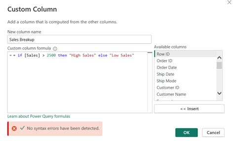 Power Query Column Not Found