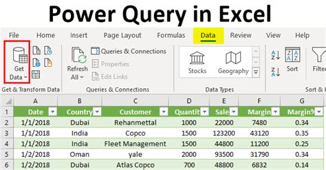Power Query Tool Excel 2016