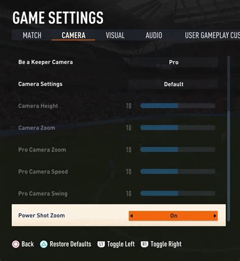 Power Shot Fifa 23 Settings
