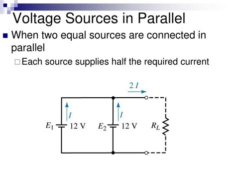 Power Sources Connected In Parallel Should Have The Same Rating