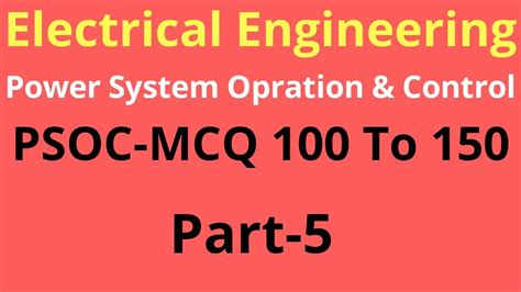 Power System Operation And Control Mcq