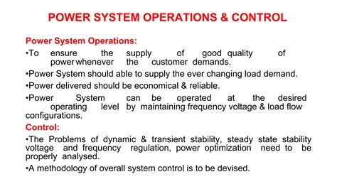 Power System Operation And Control Solved Problems