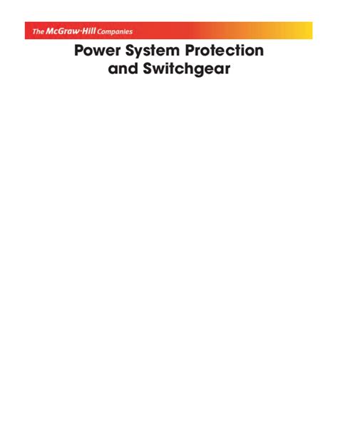 Power System Switchgear Pdf