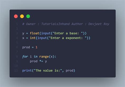 power value in python