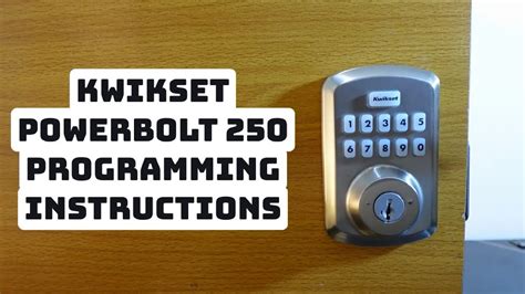 NIB!! Kwikset Powerbolt 250 Keypad Electronic Deadbolt Lock Satin
