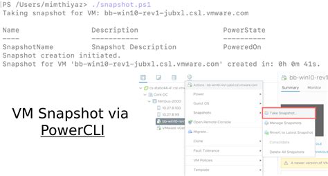Powercli Script To Take Snapshot Of Multiple Vm