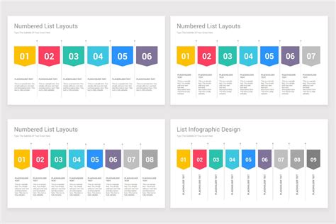 Numbered List Layout Template for PowerPoint SlideModel