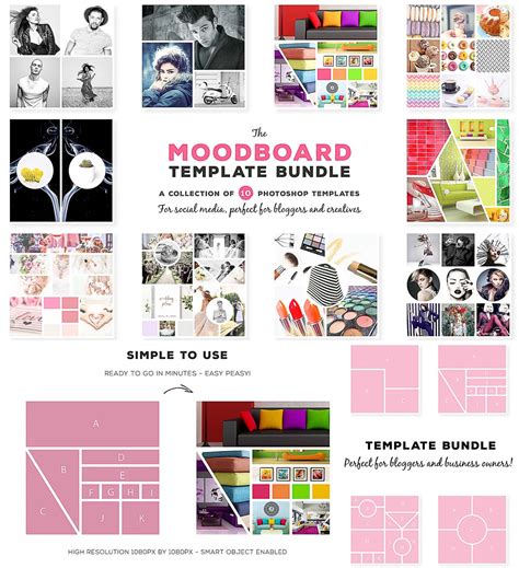 A beautiful collection of 10 Mood board templates to give any business