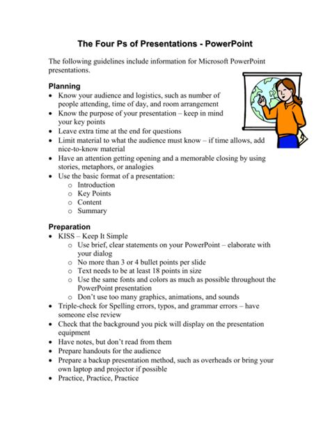 powerpoint presentation guidelines for students