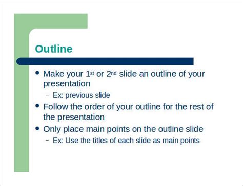 powerpoint presentation outline format