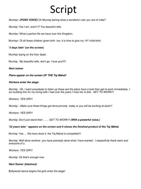 powerpoint presentation script example