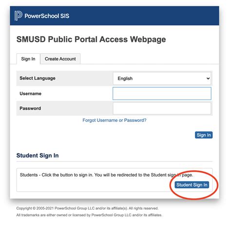 powerschool student sign in page