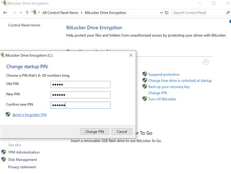 powershell command to change bitlocker pin