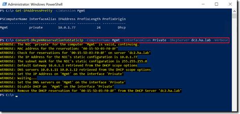 powershell convert dhcp lease to reservation